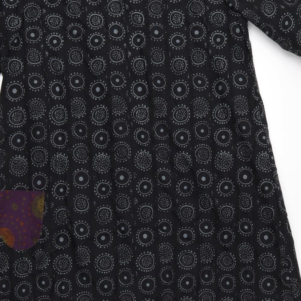 Marimekko Womens Black   Basic Button-Up Size 12