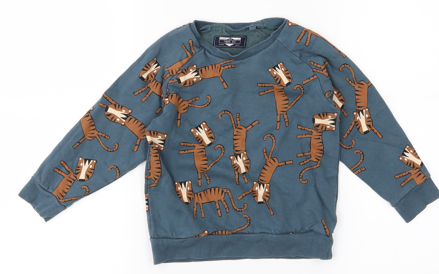 NEXT Boys Blue   Pullover Jumper Size 3-4 Years  - Tigers