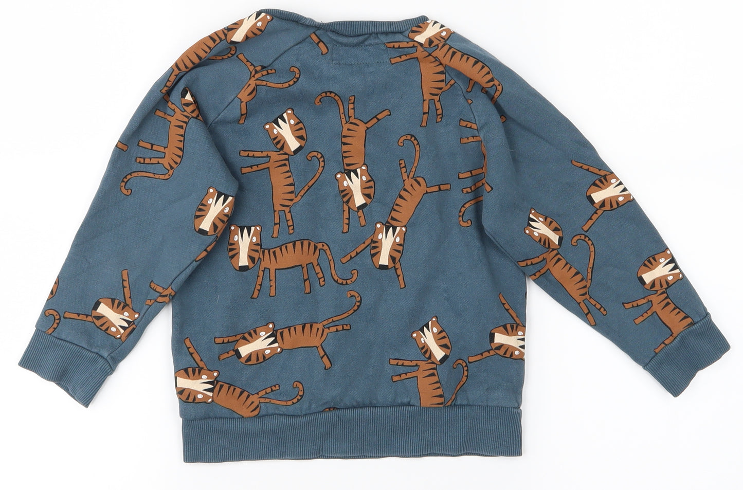 NEXT Boys Blue   Pullover Jumper Size 3-4 Years  - Tigers
