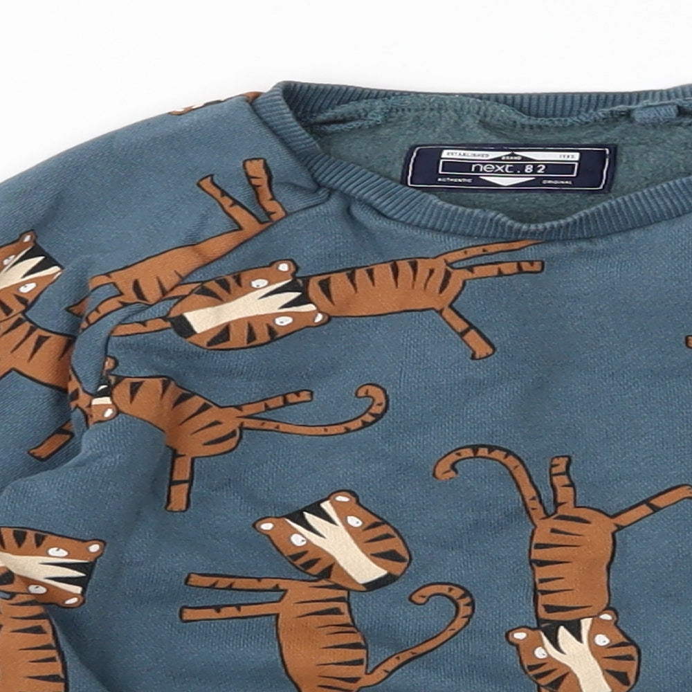 NEXT Boys Blue   Pullover Jumper Size 3-4 Years  - Tigers