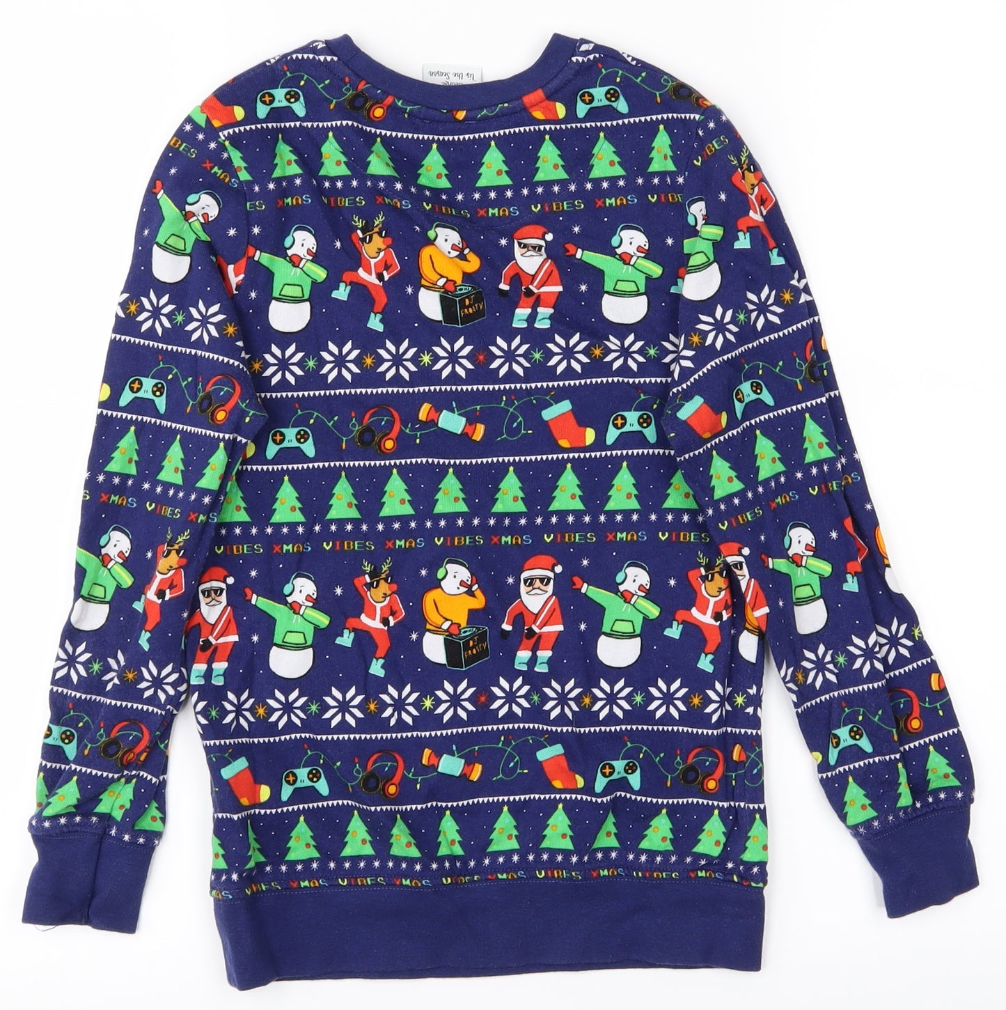 George Boys Blue   Pullover Jumper Size 7-8 Years  - Christmas Vibes