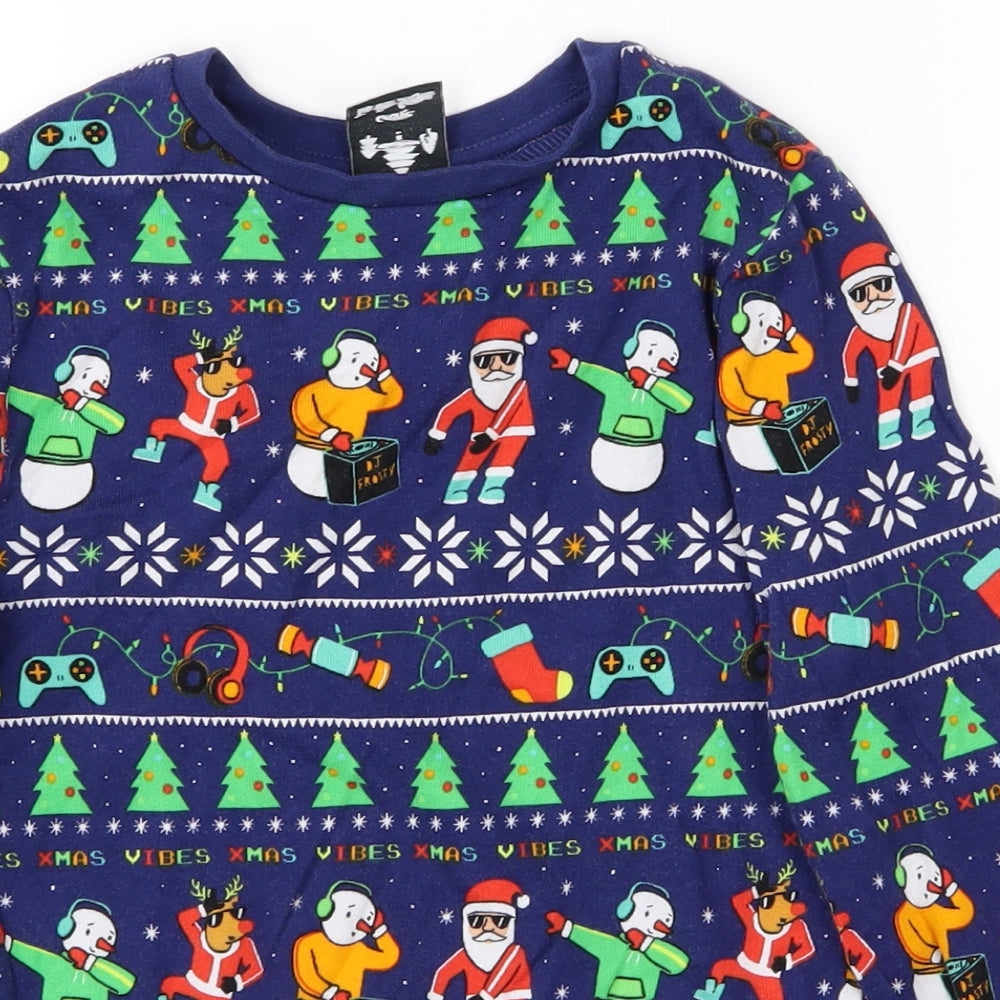 George Boys Blue   Pullover Jumper Size 7-8 Years  - Christmas Vibes