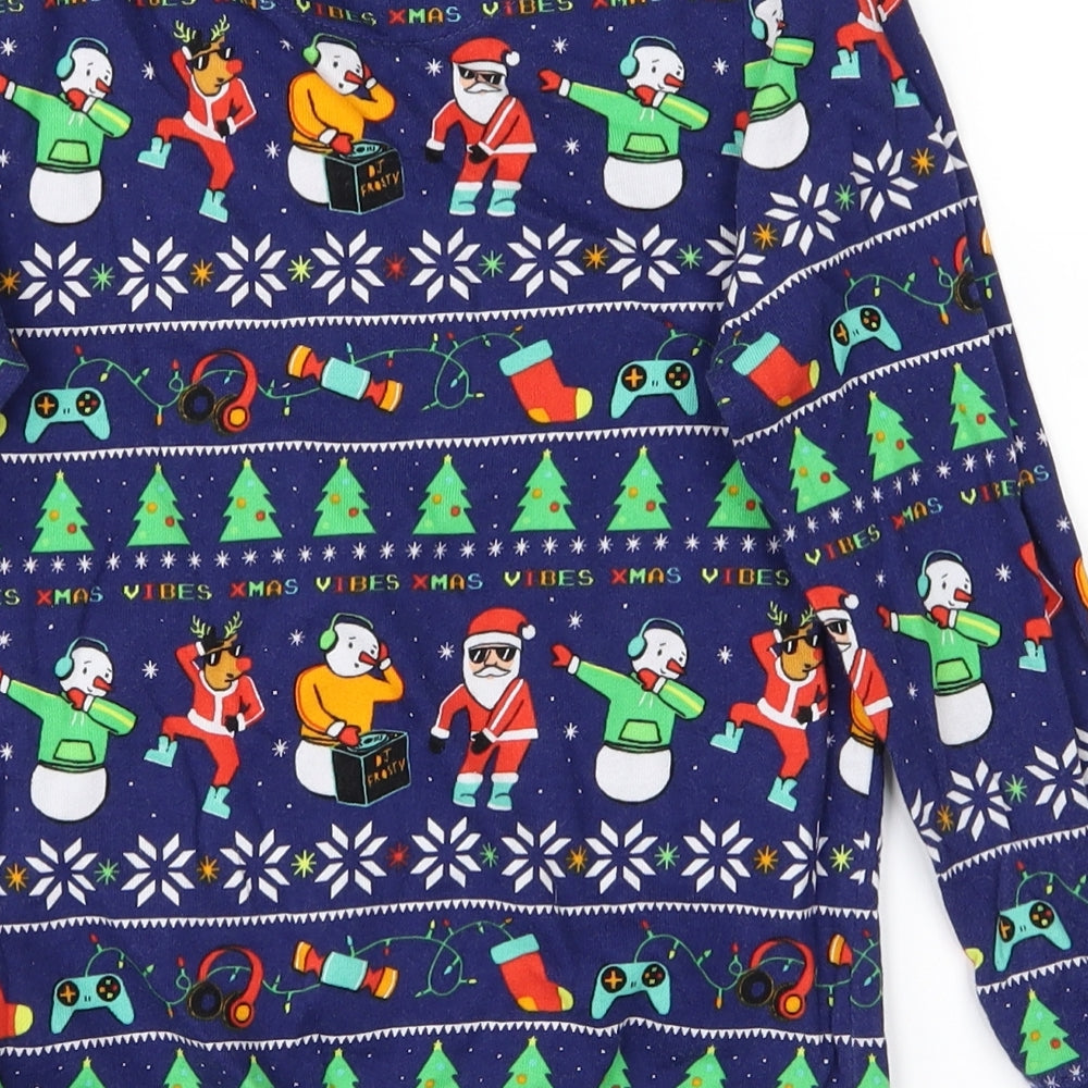 George Boys Blue   Pullover Jumper Size 7-8 Years  - Christmas Vibes