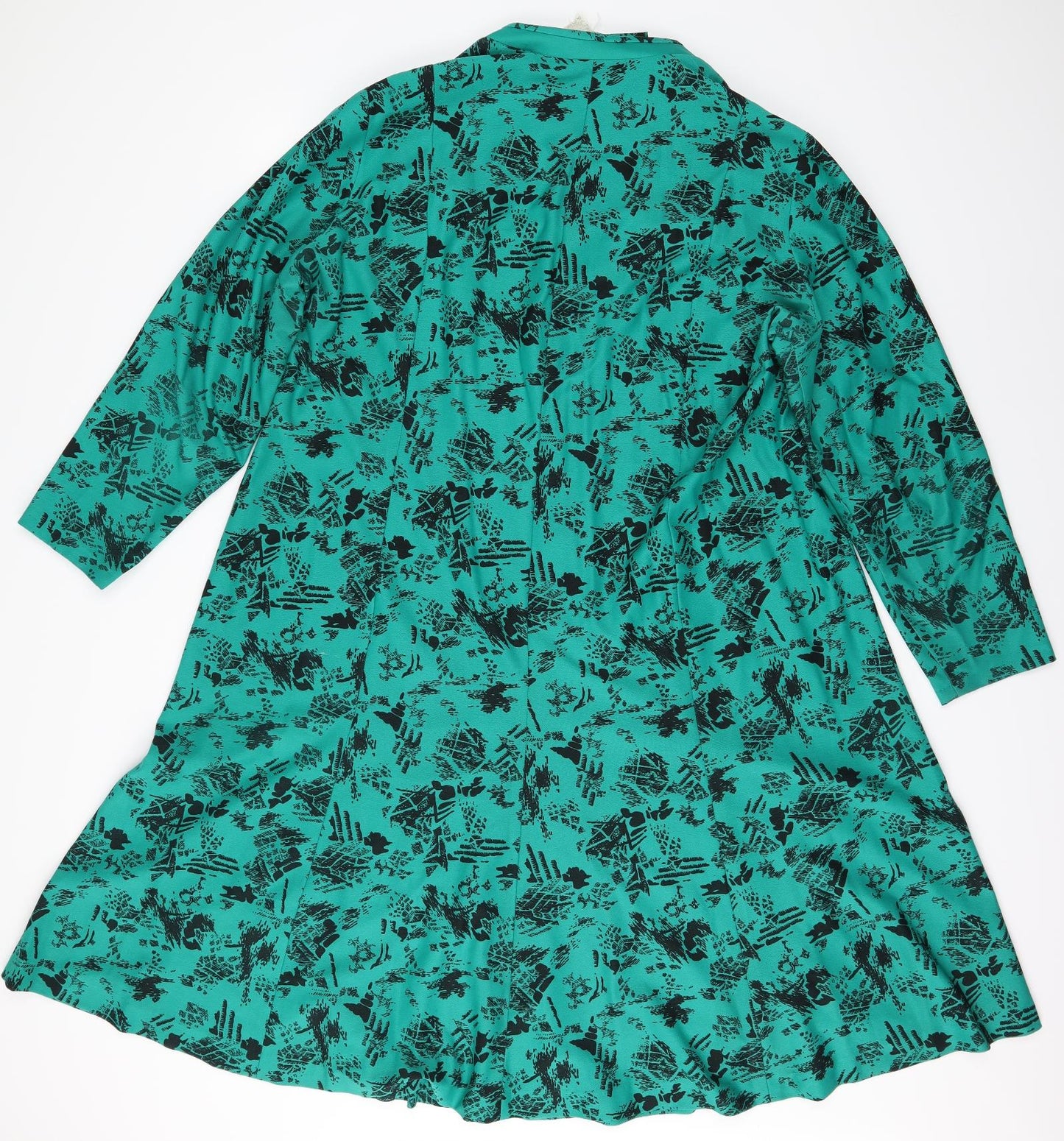 Norman Linton Womens Green Fair Isle  A-Line  Size 26