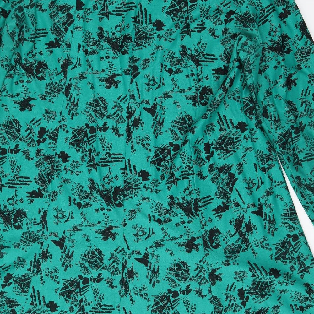 Norman Linton Womens Green Fair Isle  A-Line  Size 26