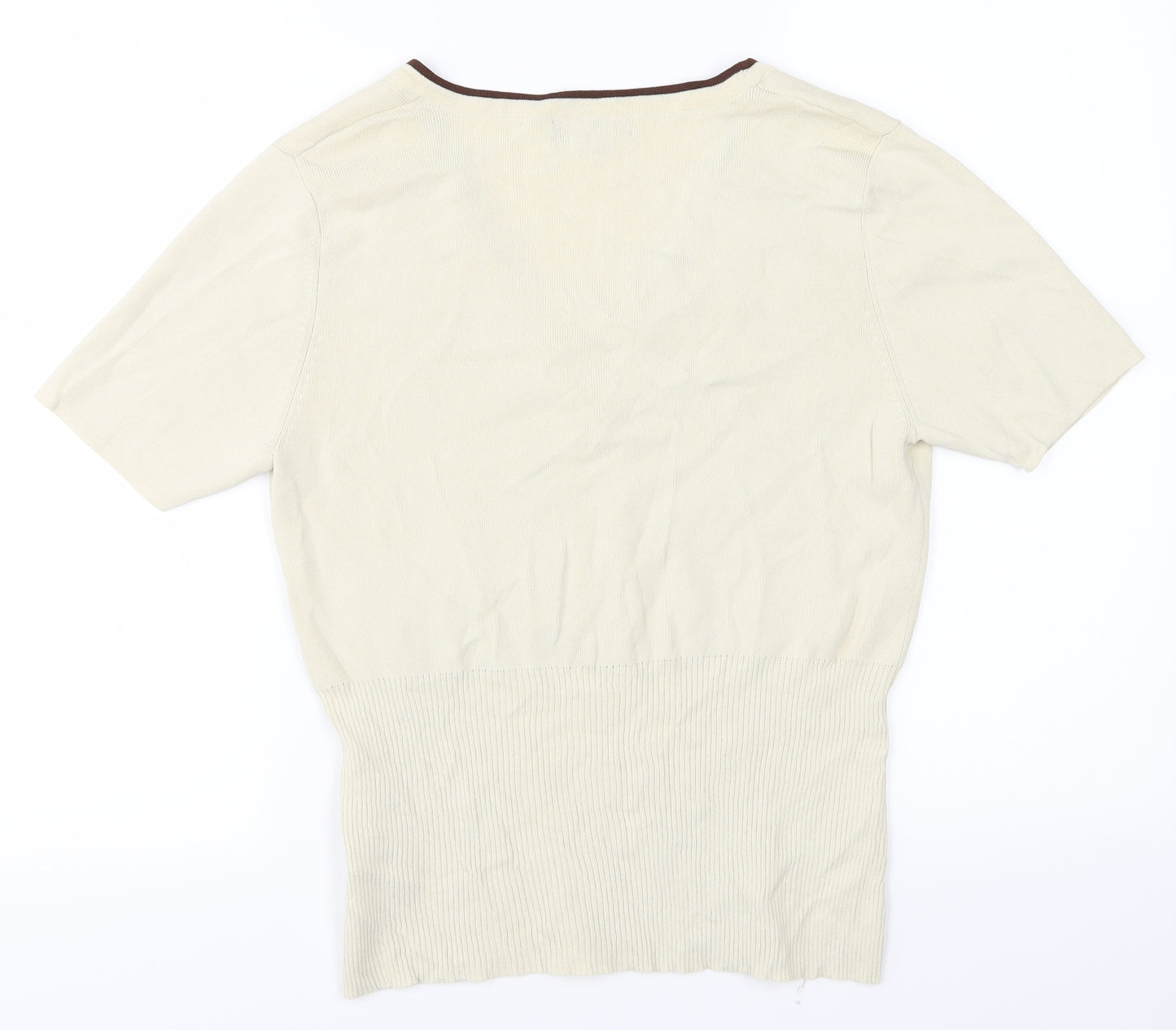 Sky Designs Womens Beige   Basic T-Shirt Size M  - Flowers