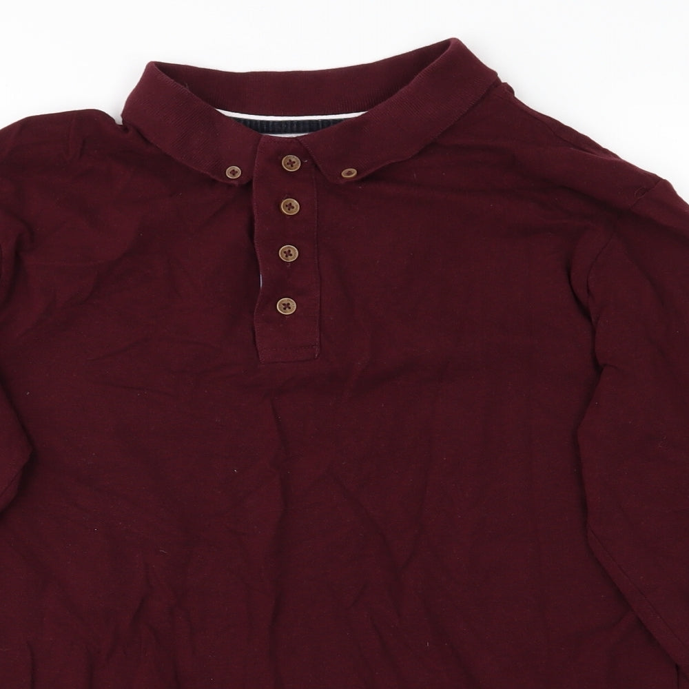 Brave Soul Mens Red    Polo Size L