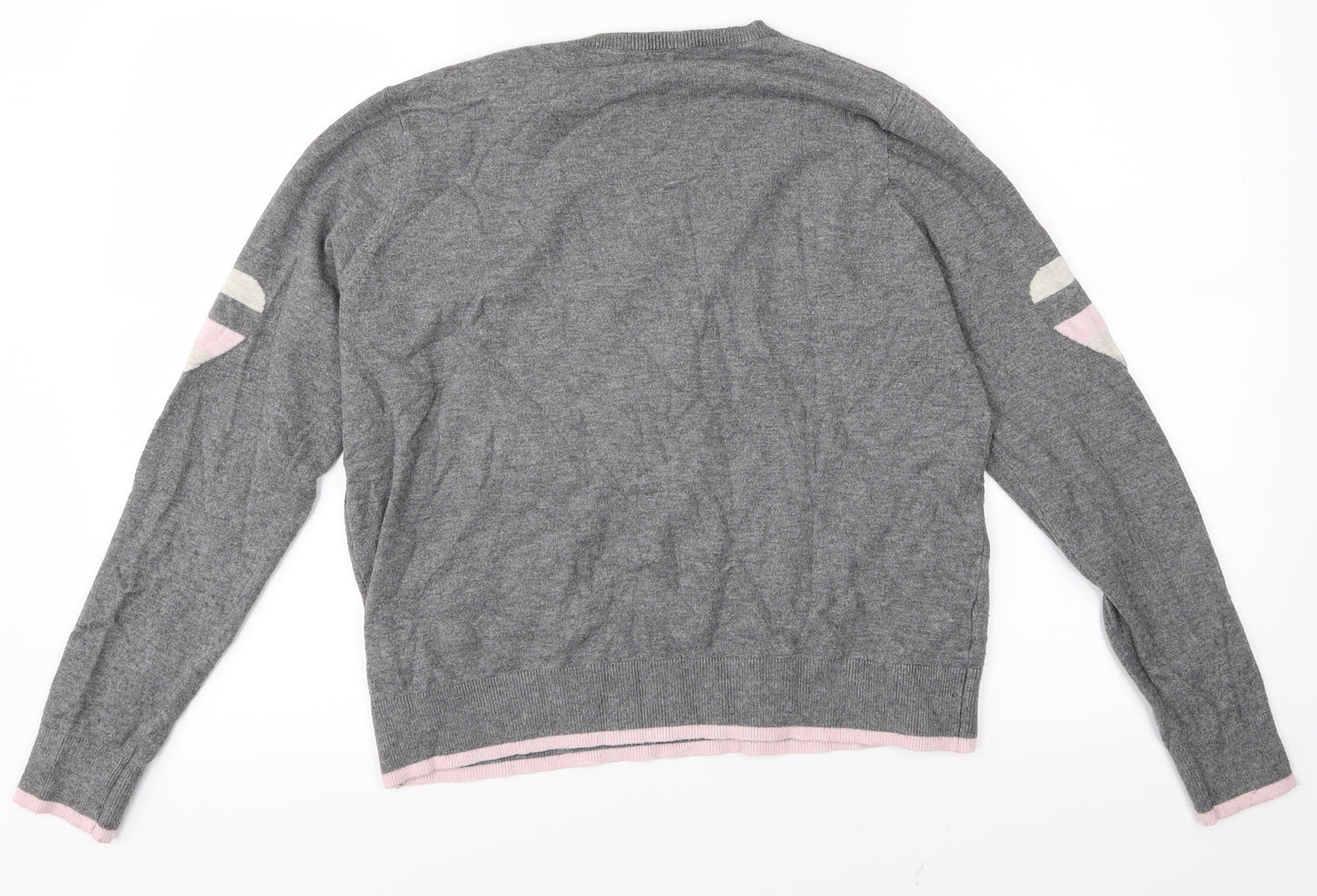 NEXT Womens Grey   Basic T-Shirt Size M  - Heart
