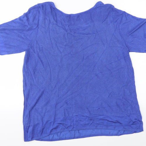 M&S Womens Blue   Basic T-Shirt Size 18
