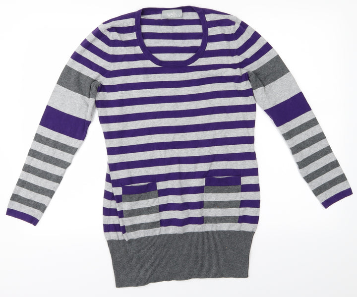 Wallis Womens Purple Striped  Shirt Dress