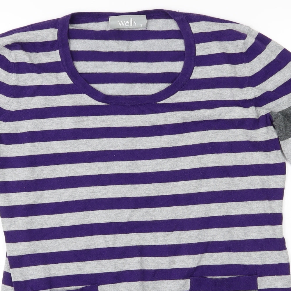 Wallis Womens Purple Striped  Shirt Dress