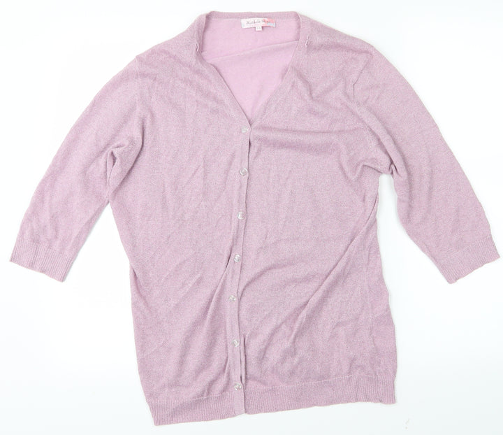 Michele Hope Womens Pink   Basic Blouse Size 14
