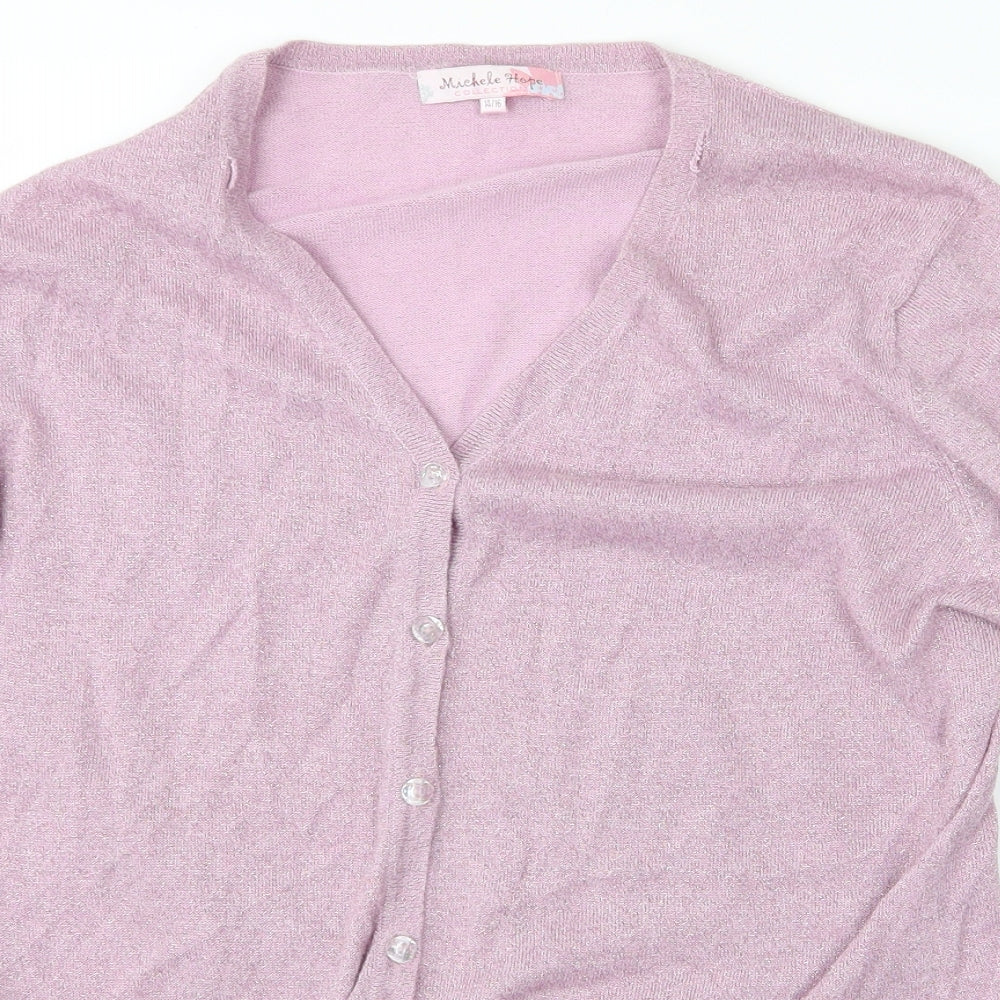 Michele Hope Womens Pink   Basic Blouse Size 14