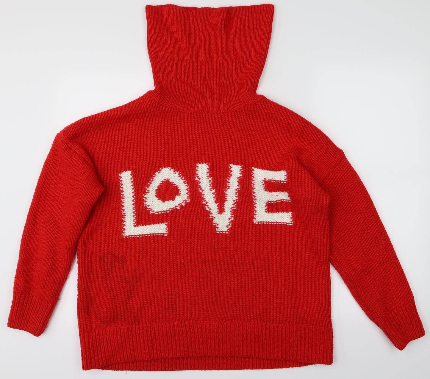 Matalan Womens Red   Pullover Jumper Size M  - Love