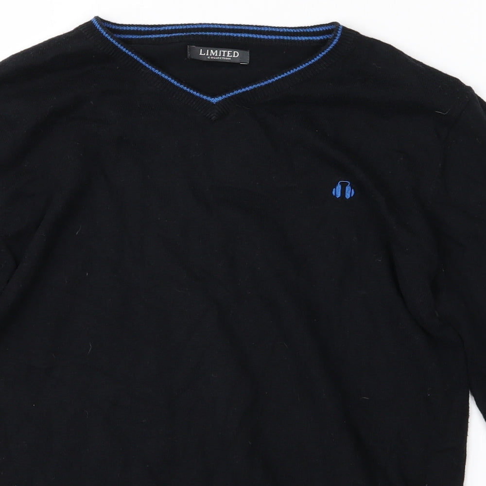 M&S Boys Black   Basic T-Shirt Size 11-12 Years