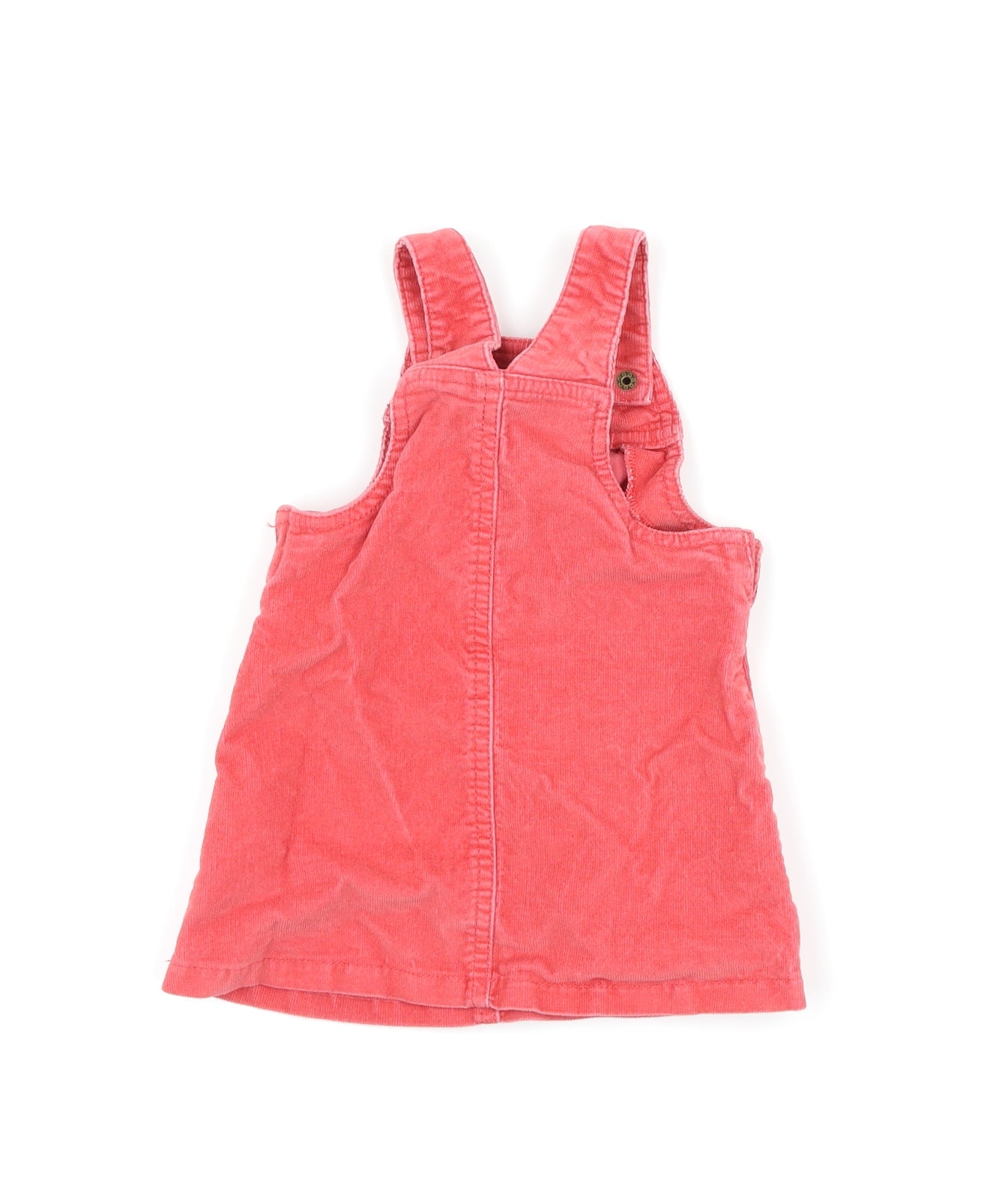F&F Girls Pink  Corduroy Pinafore/Dungaree Dress  Size 9-12 Months