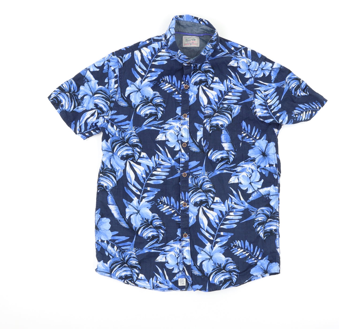 NEXT Boys Black Floral  Basic Button-Up Size 12 Years
