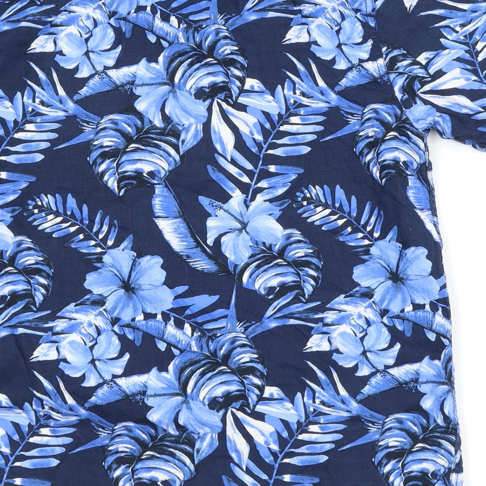 NEXT Boys Black Floral  Basic Button-Up Size 12 Years