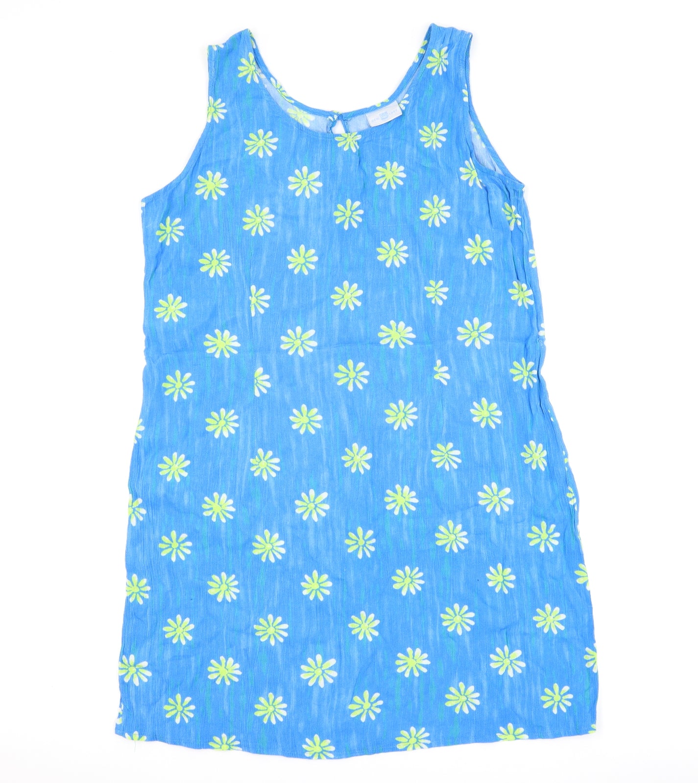 New Look Womens Blue Floral  Tank Dress  Size 14