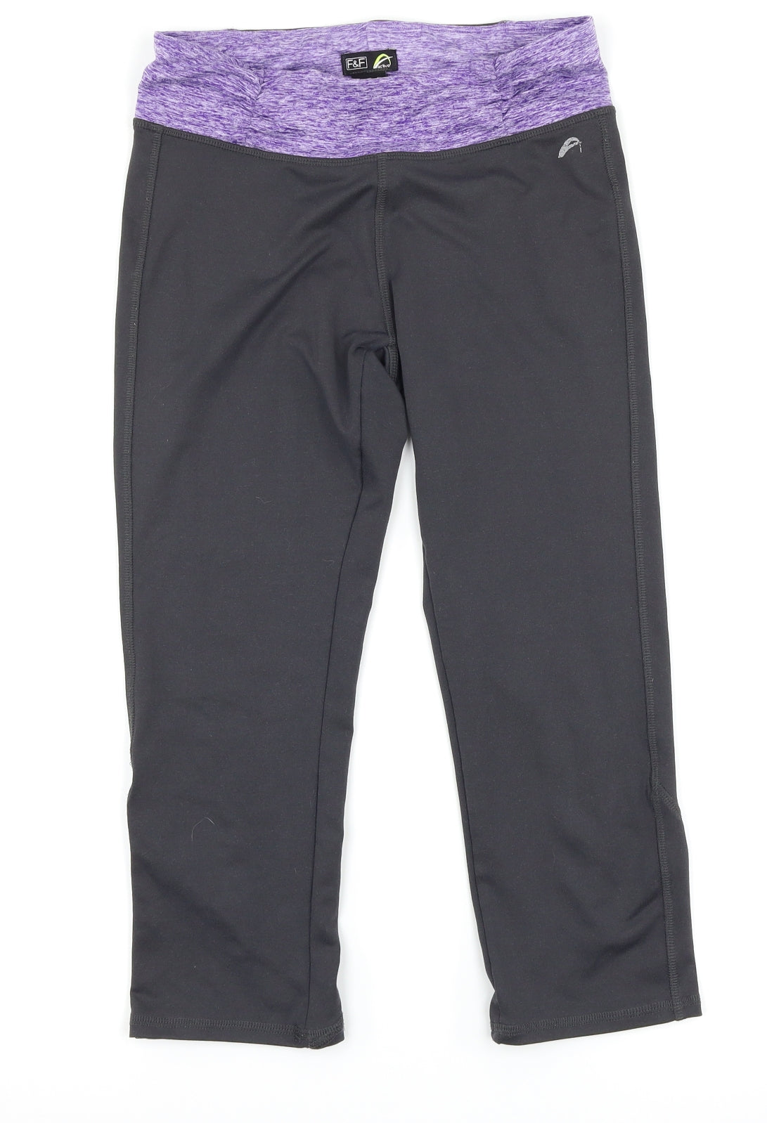 F&F Womens Black   Capri Leggings Size 8 L19 in