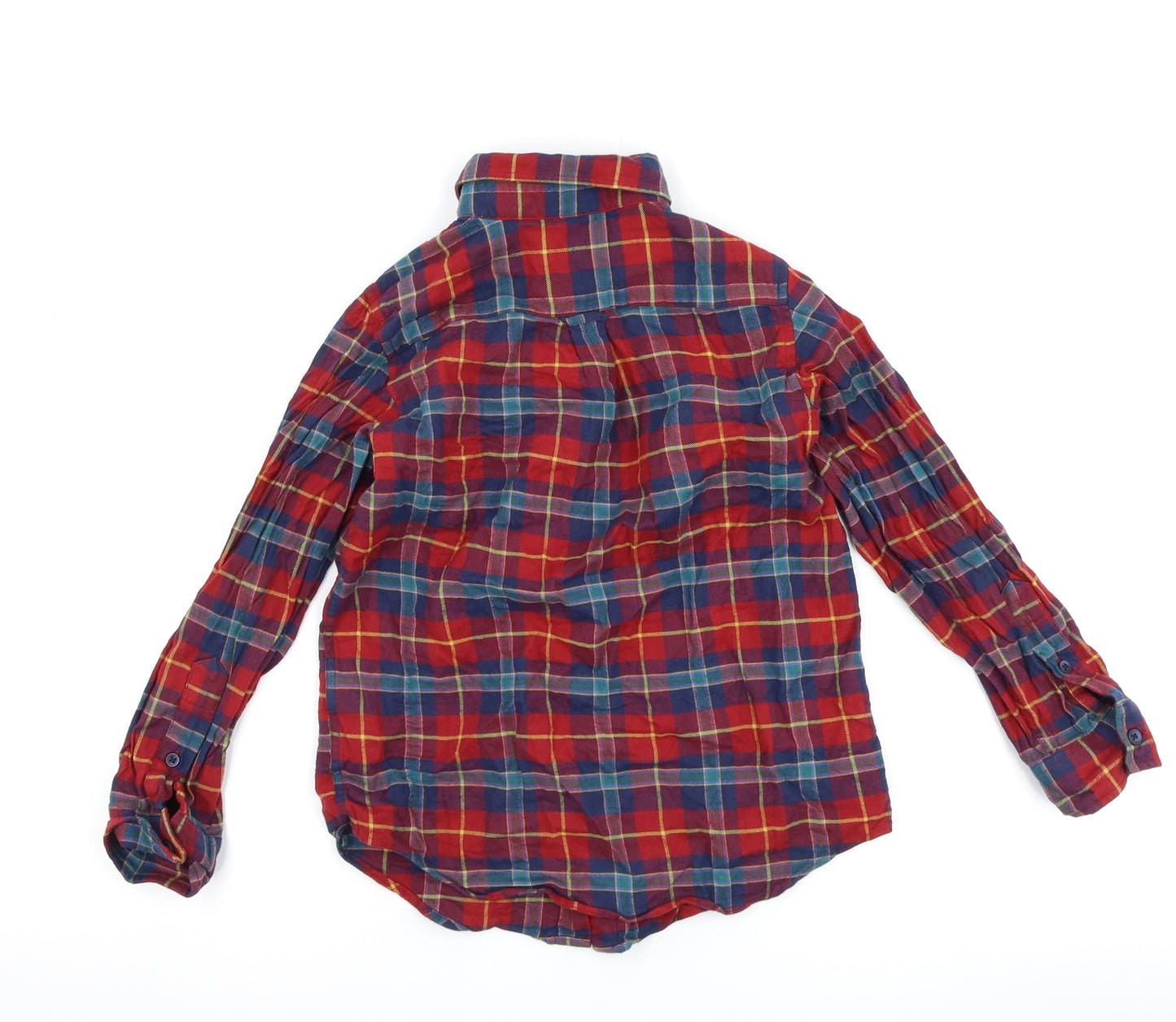 Lacoste Boys Red Check  Basic Button-Up Size 8 Years