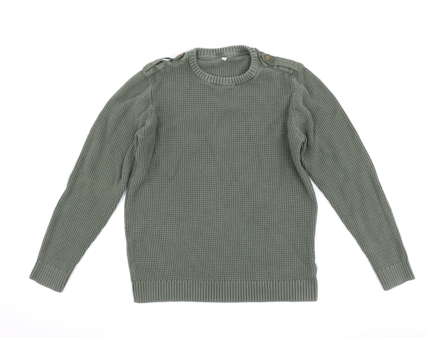 Marks and Spencer Boys Green   Pullover Jumper Size 13-14 Years