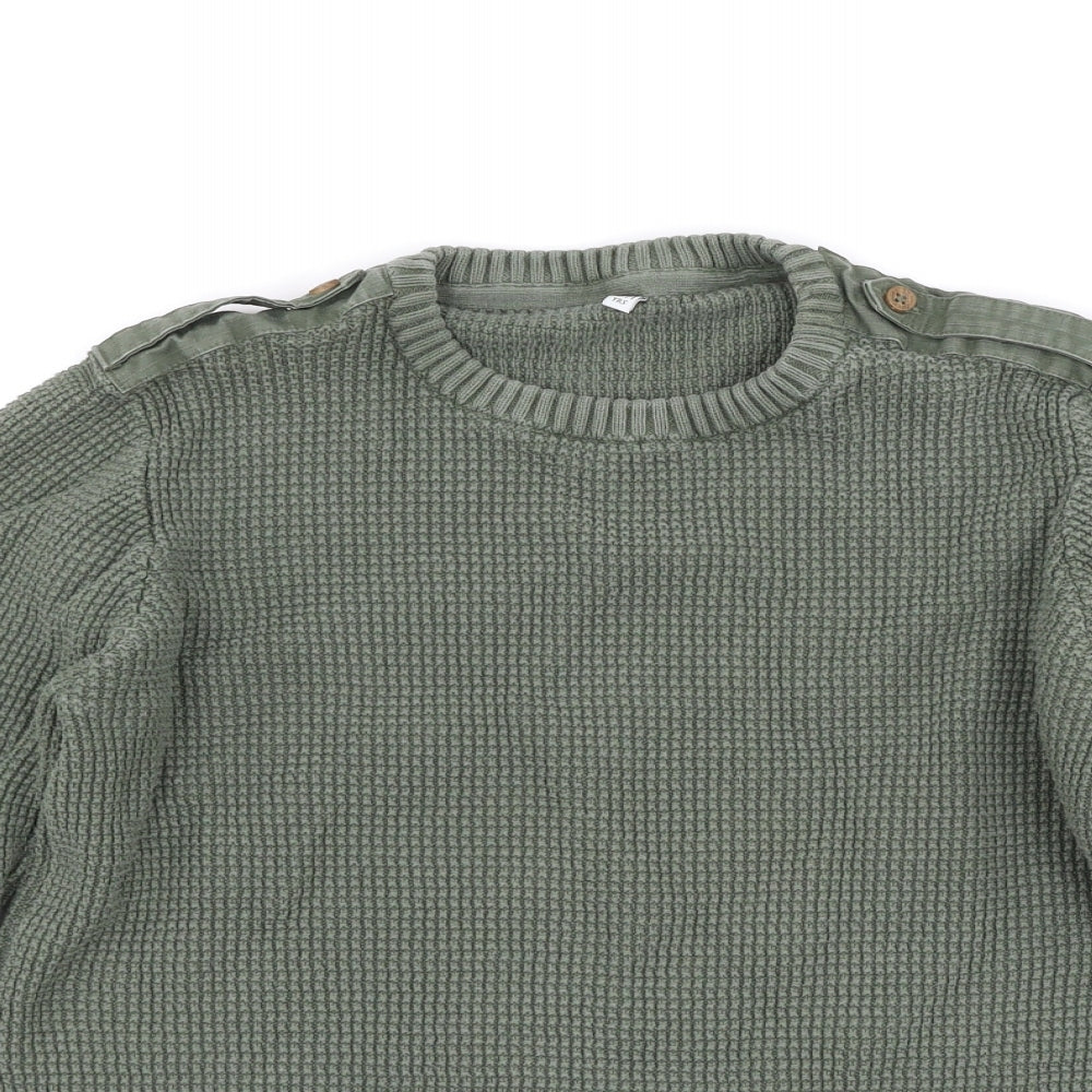 Marks and Spencer Boys Green   Pullover Jumper Size 13-14 Years