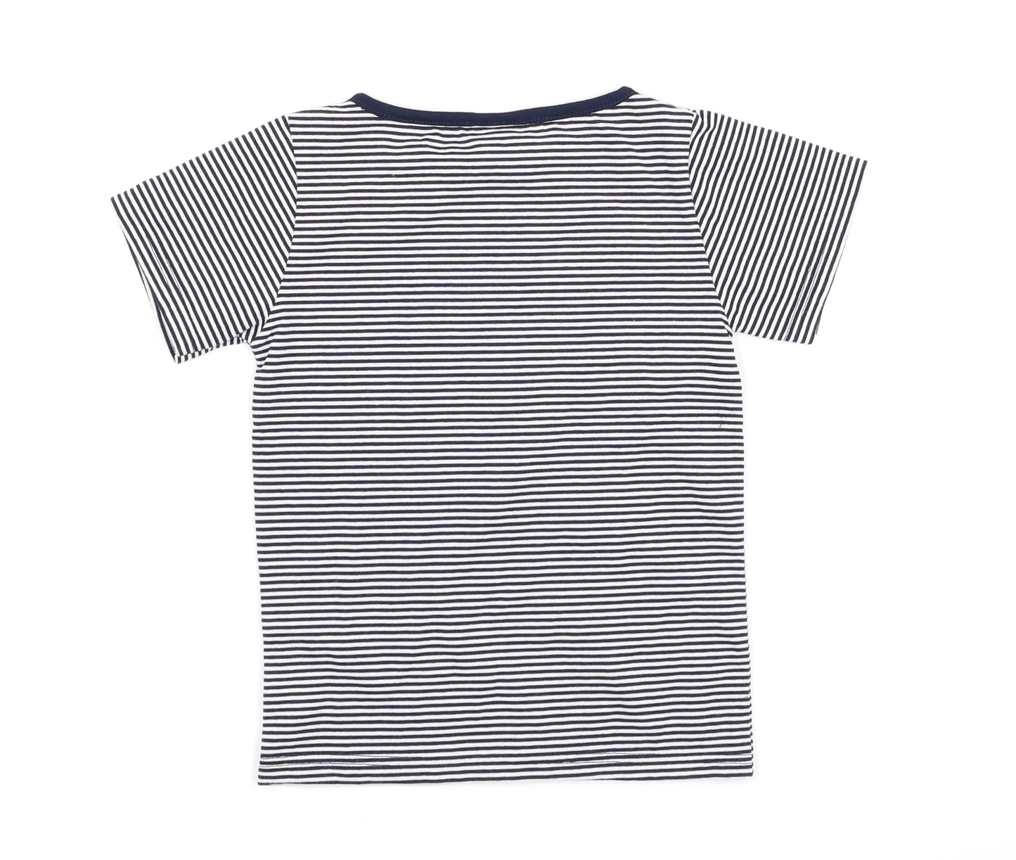 Desiderio Girls Blue Striped  Basic T-Shirt Size S  - yachting club amalfi