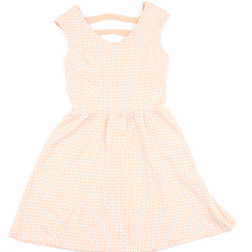 Xhilaration Womens Pink Geometric  Skater Dress  Size S