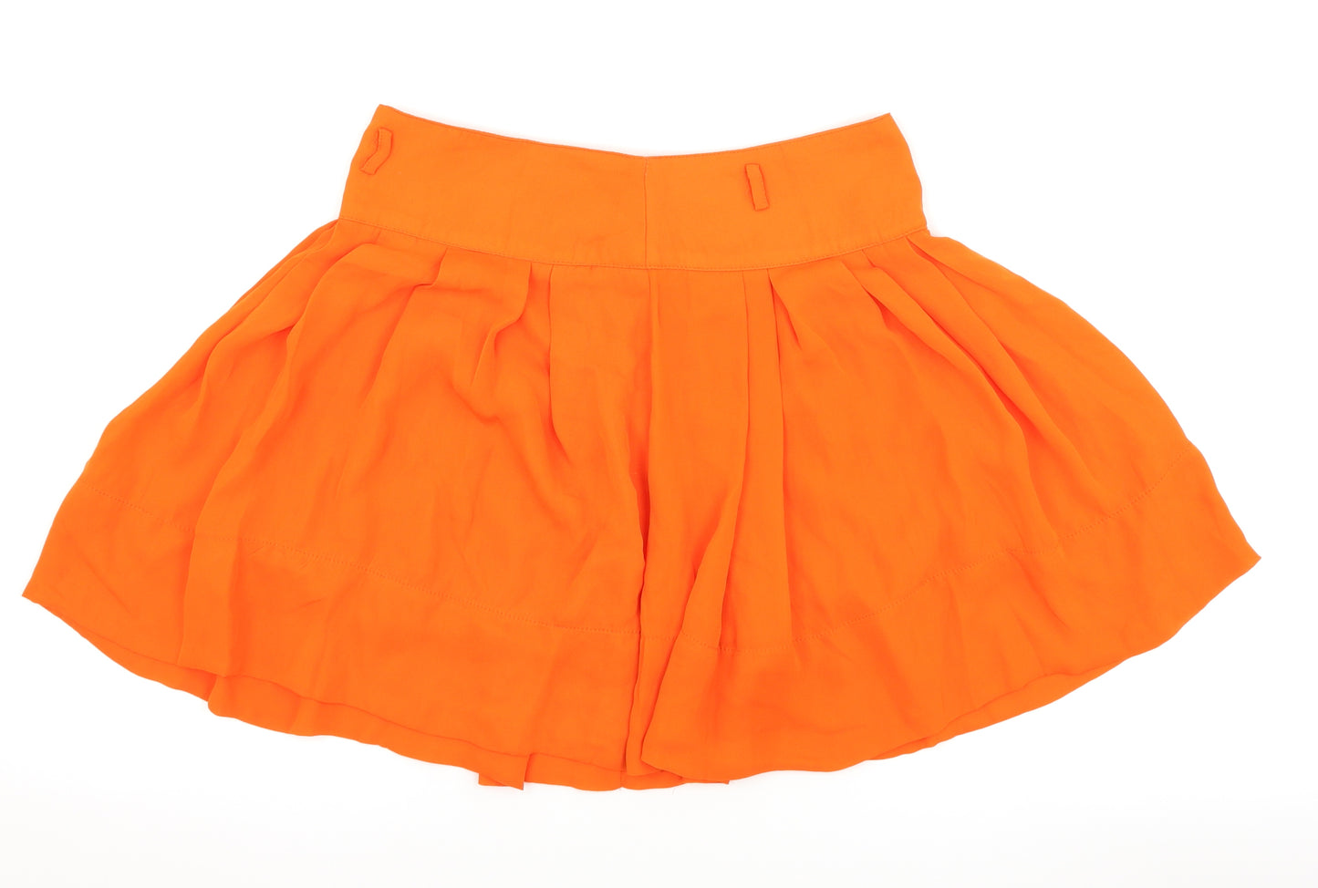 Preworn Womens Orange   A-Line Skirt Size S