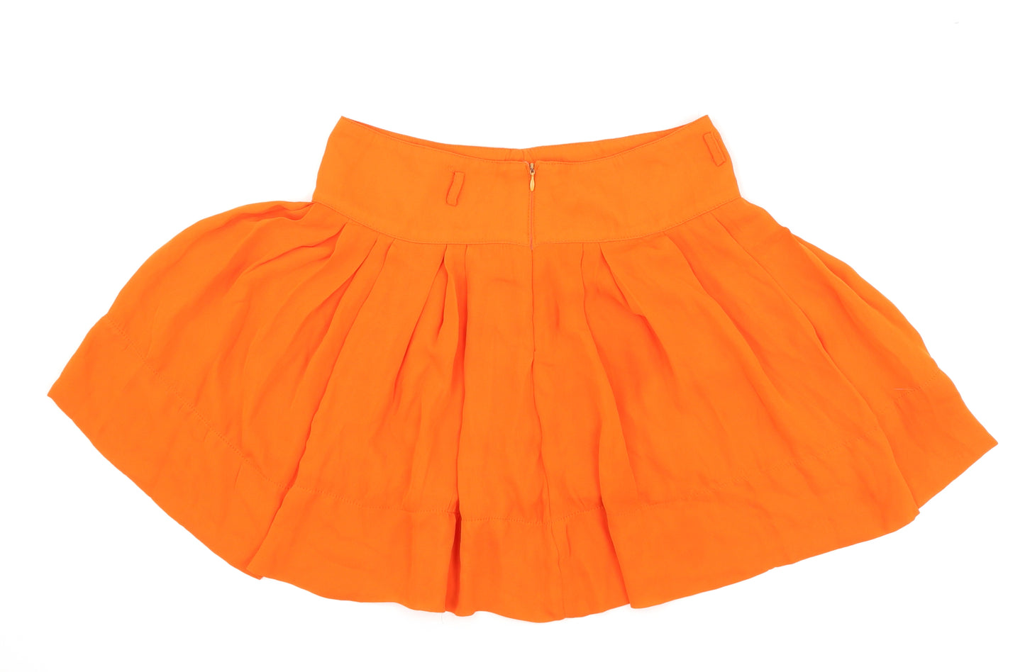 Preworn Womens Orange   A-Line Skirt Size S