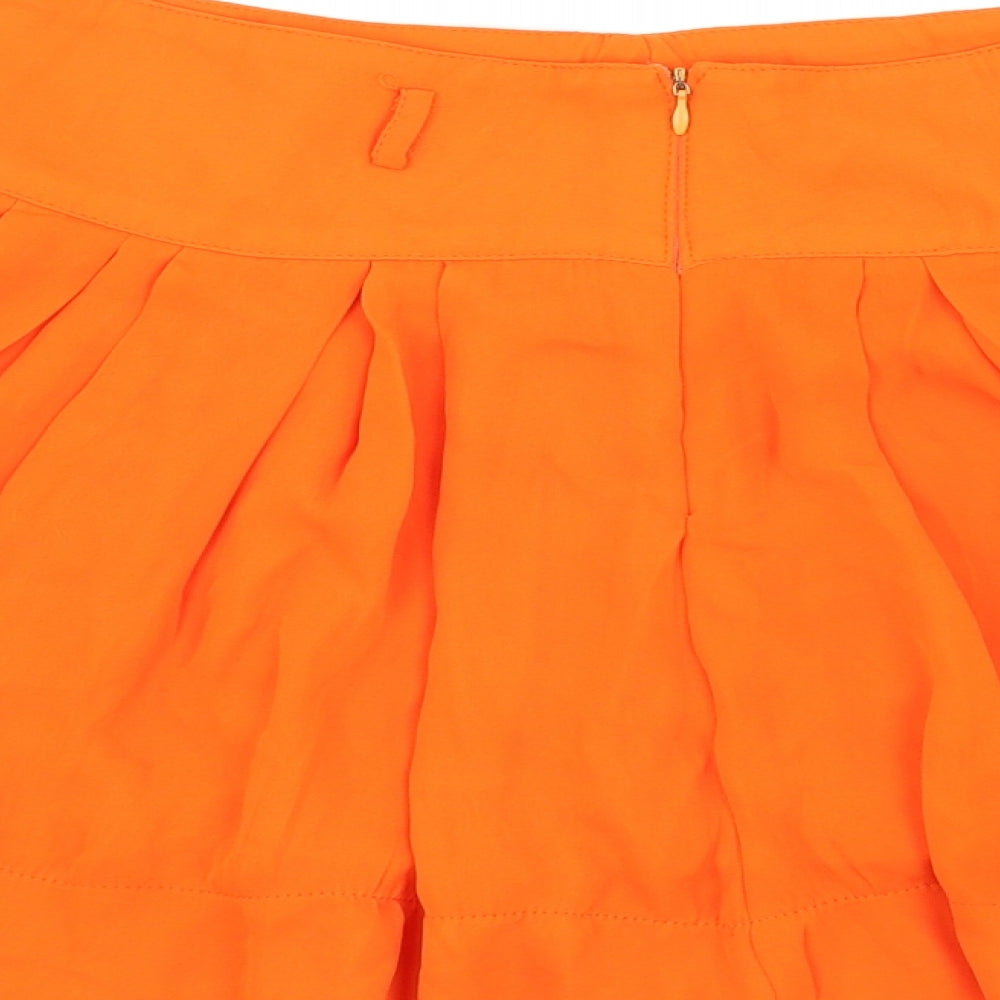 Preworn Womens Orange   A-Line Skirt Size S