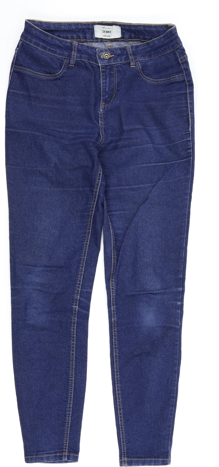 New Look Womens Blue Denim Skinny Jeans Size 10 L27 in