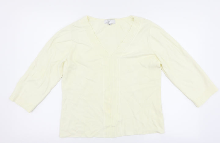 Klass Womens Ivory Pullover Jumper Size M