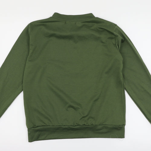 AX Paris Womens Green   Pullover Sweatshirt Size M  - graphic