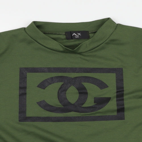 AX Paris Womens Green   Pullover Sweatshirt Size M  - graphic