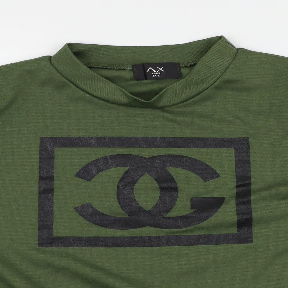 AX Paris Womens Green   Pullover Sweatshirt Size M  - graphic