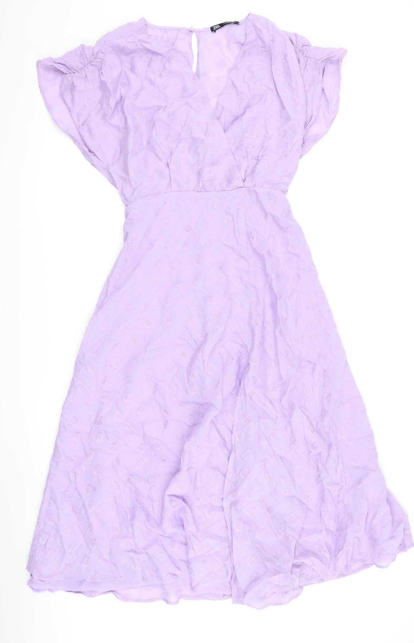 Zara Womens Purple Floral  A-Line  Size M