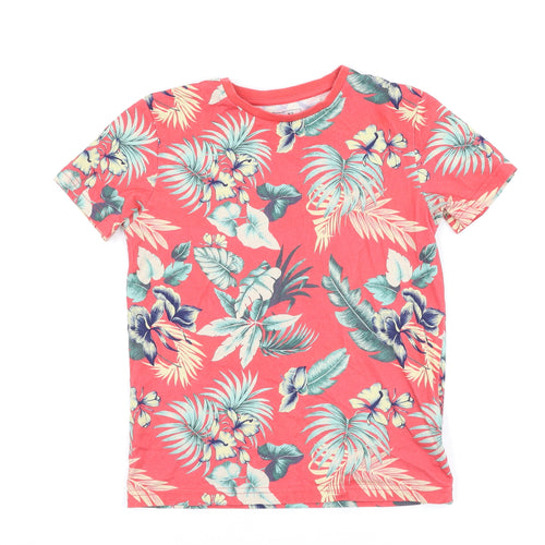 NEXT Boys Red Floral  Basic T-Shirt Size 8 Years
