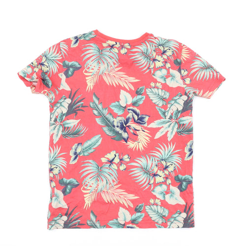 NEXT Boys Red Floral  Basic T-Shirt Size 8 Years