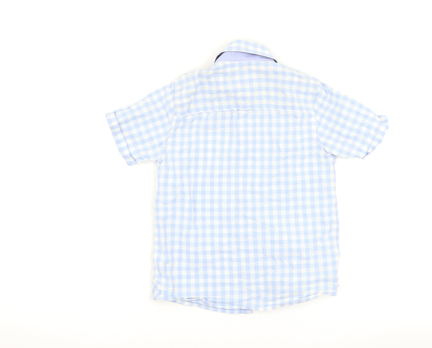 NEXT Boys Blue Check  Basic Button-Up Size 6 Years
