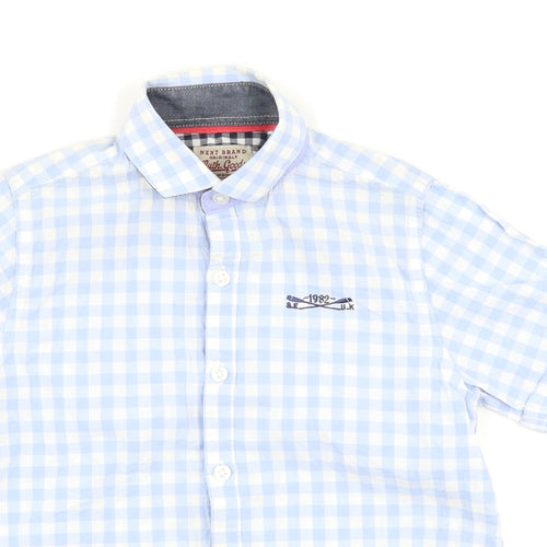 NEXT Boys Blue Check  Basic Button-Up Size 6 Years