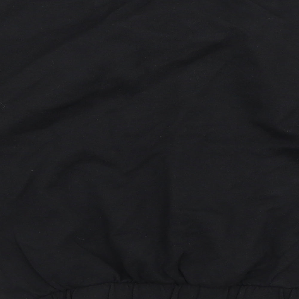 Zara Womens Black   Cropped T-Shirt Size L