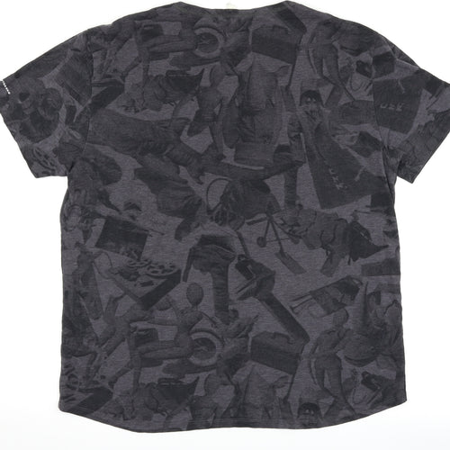 G-STAR RAW Mens Black    T-Shirt Size 3XL  - graphic