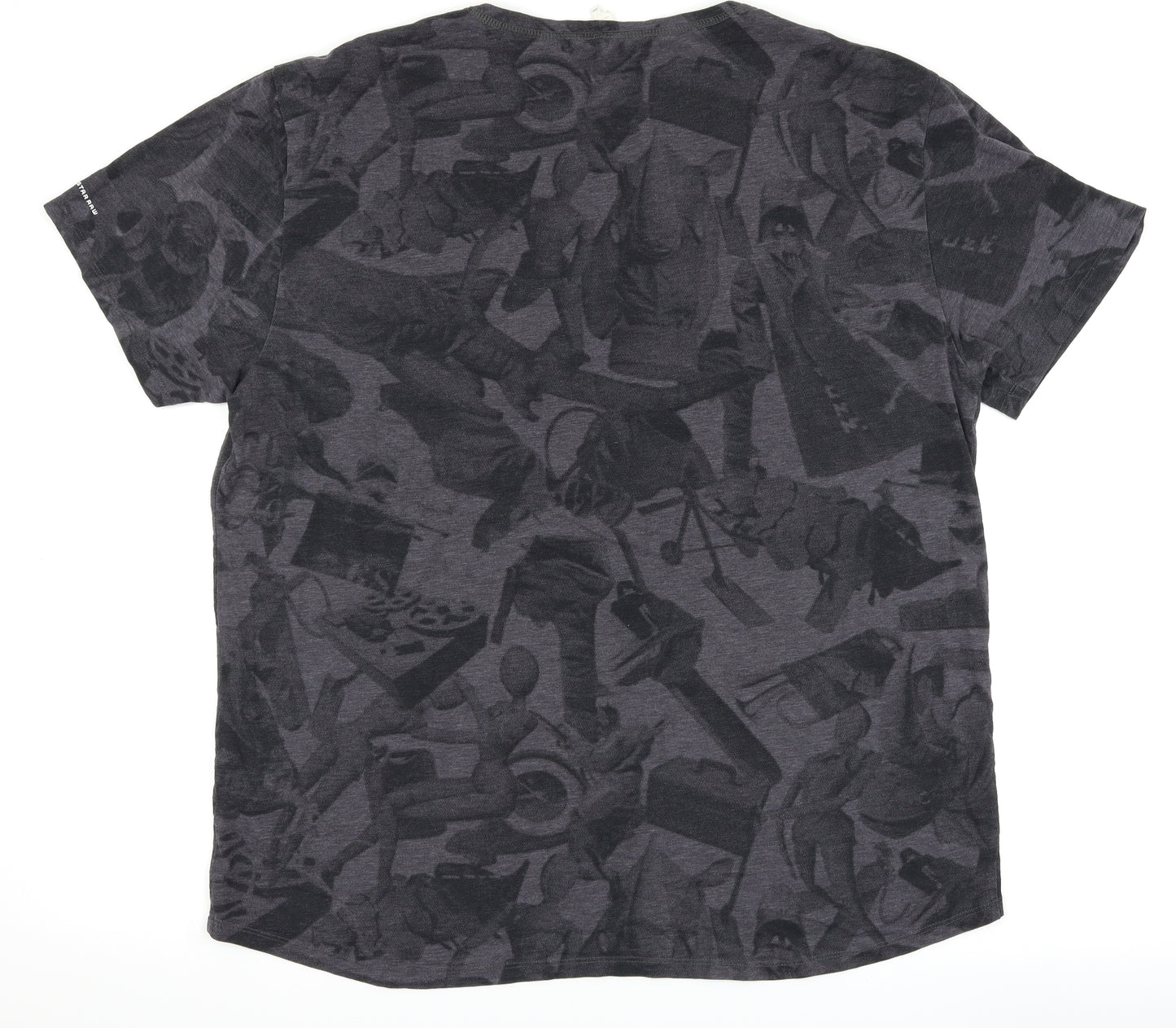 G-STAR RAW Mens Black    T-Shirt Size 3XL  - graphic