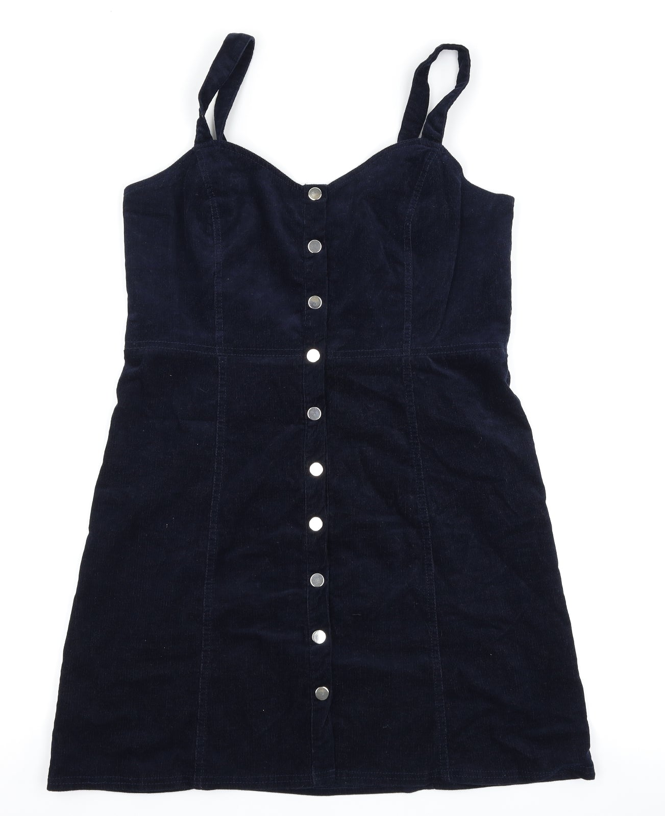 Miss Selfridge Womens Blue  Corduroy Pinafore/Dungaree Dress  Size 14