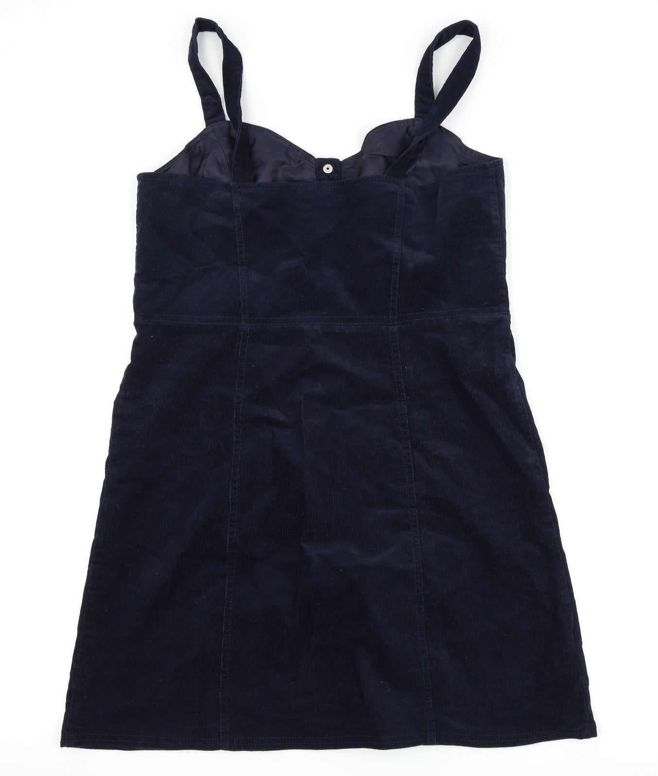 Miss Selfridge Womens Blue  Corduroy Pinafore/Dungaree Dress  Size 14