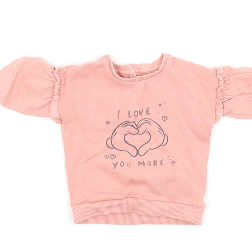 George Girls Pink   Pullover Jumper Size 0-3 Months  - Disney Mickey Mouse