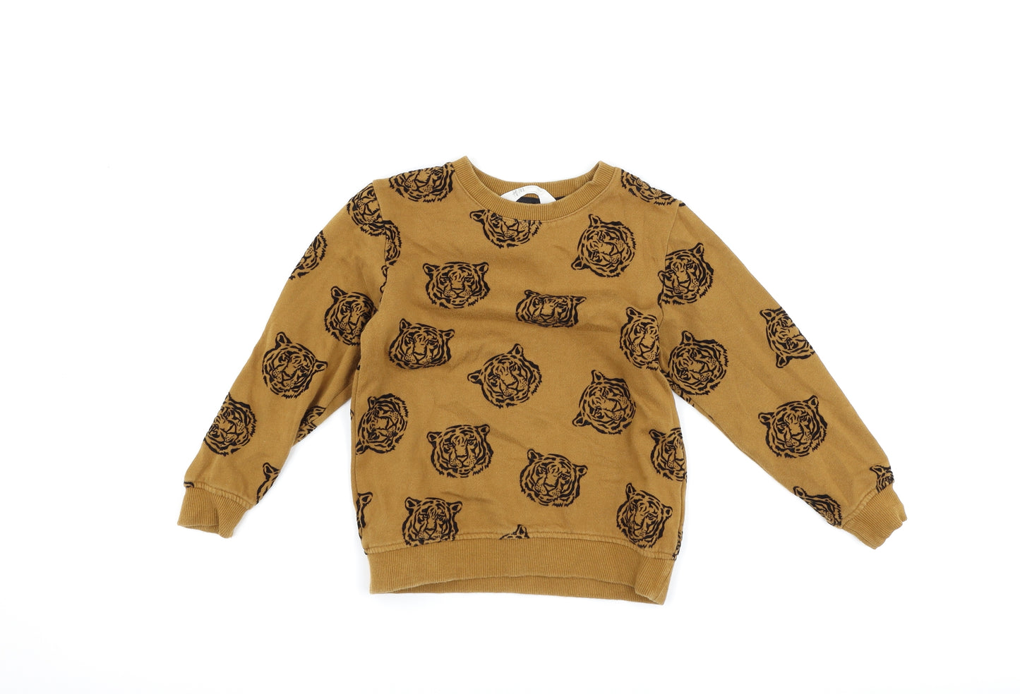 H&M Boys Brown   Pullover Sweatshirt Size 5-6 Years  - Tiger