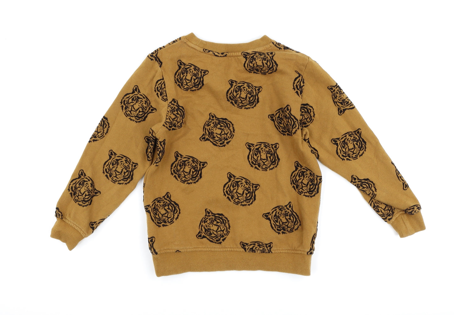 H&M Boys Brown   Pullover Sweatshirt Size 5-6 Years  - Tiger